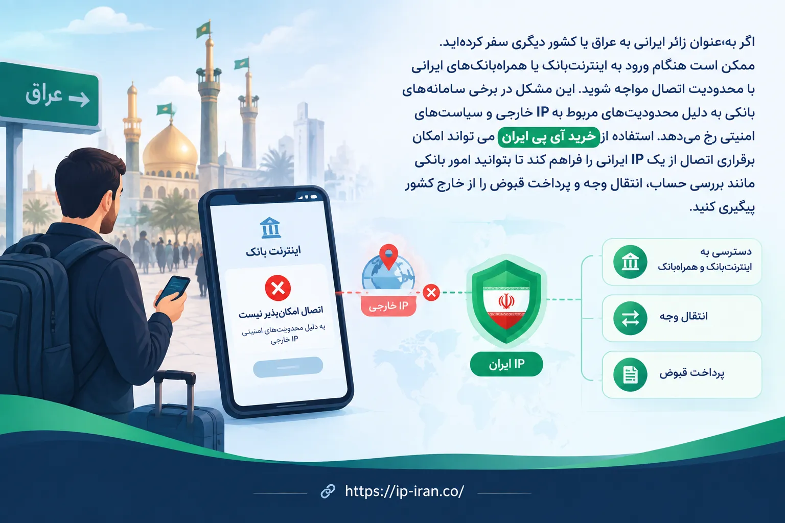 اتصال به اینترنت بانکها برای زائران ایرانی 6 اینترنت بانک زائران