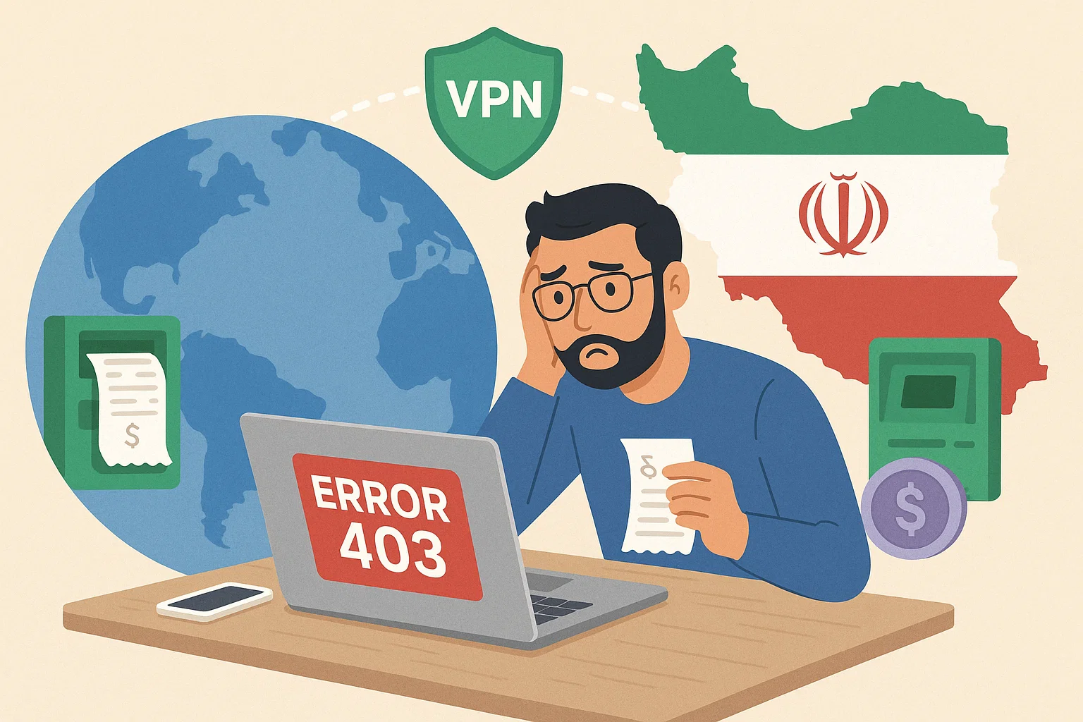 ورود امن به اینترنت بانک در خارج از کشور به سادگی